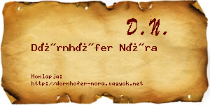 Dörnhöfer Nóra névjegykártya